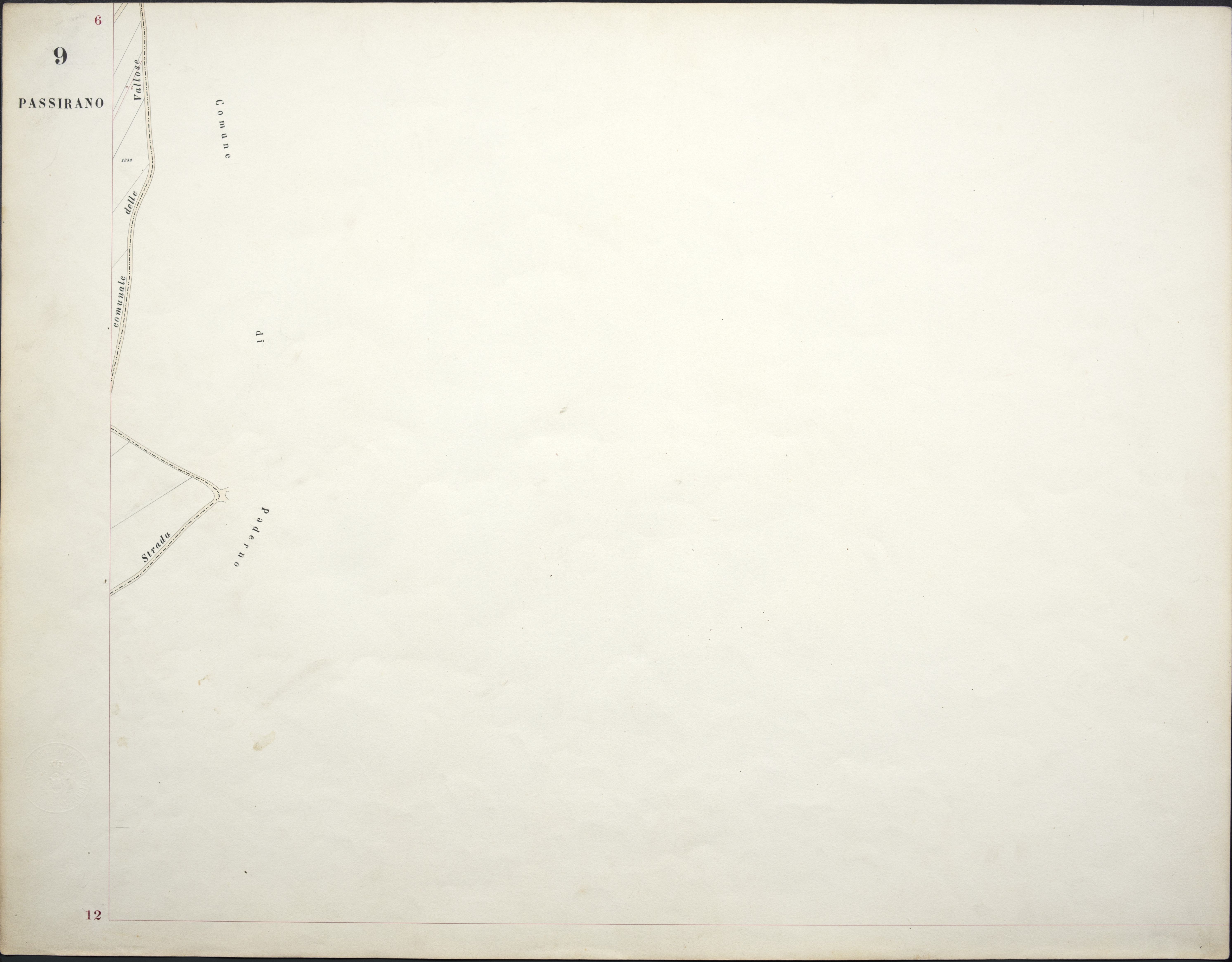 Mappa di Passirano - aprile 1895  - dall'Archivio di Stato
