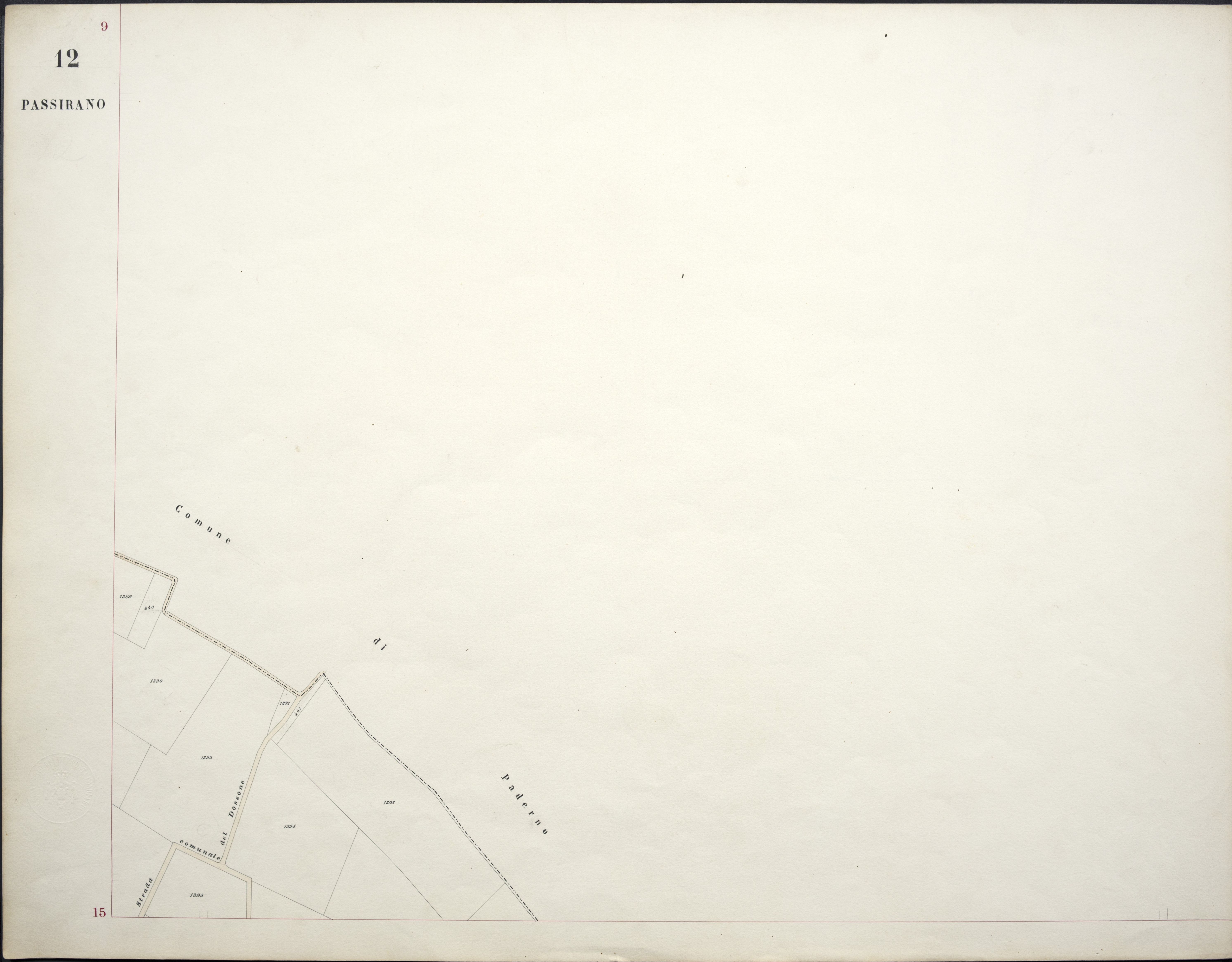 Mappa di Passirano - aprile 1895  - dall'Archivio di Stato
