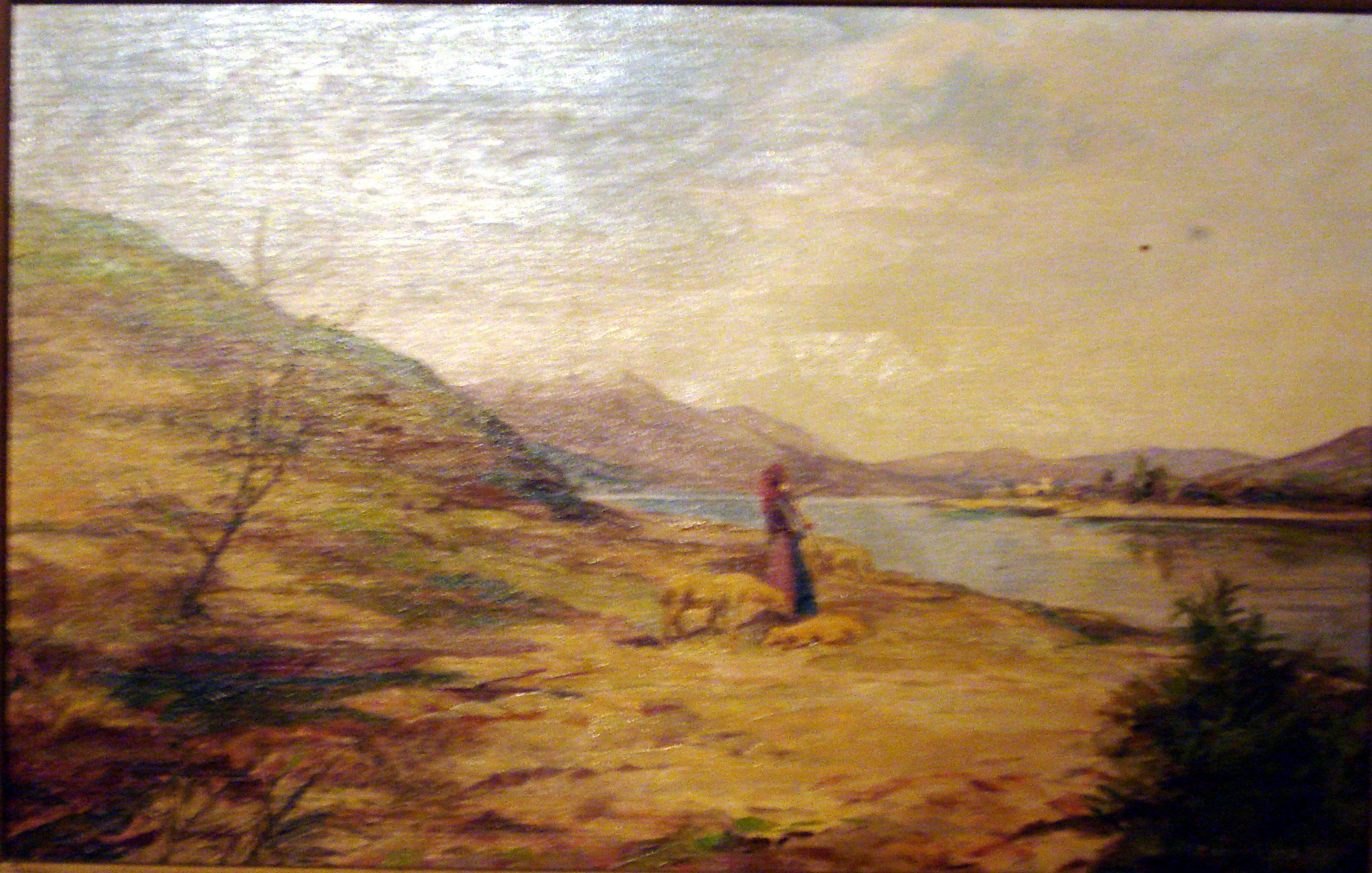 34-Paesaggio con pastorella-Dipinto-Proprietà privata